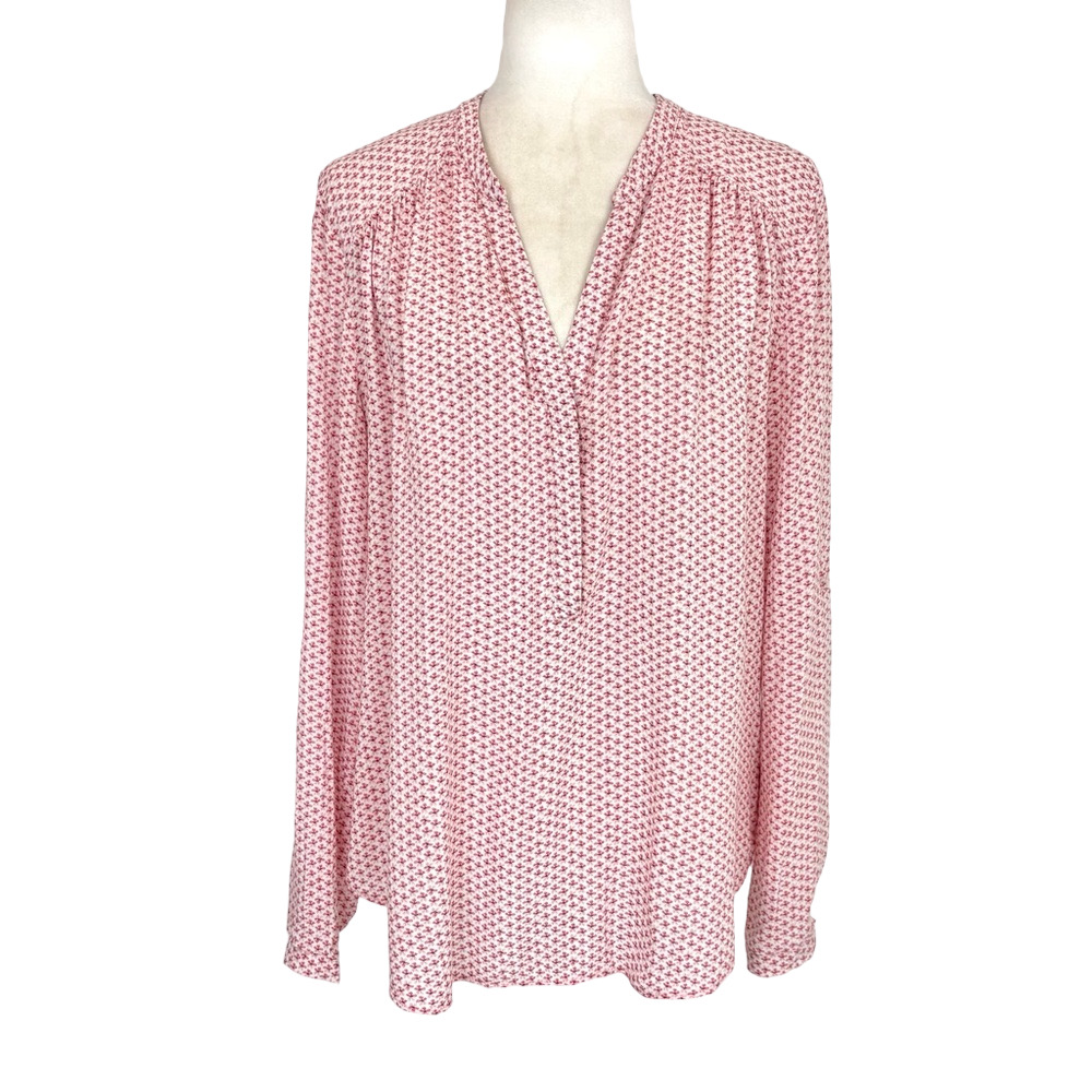Taifun pink ditsy floral blouse